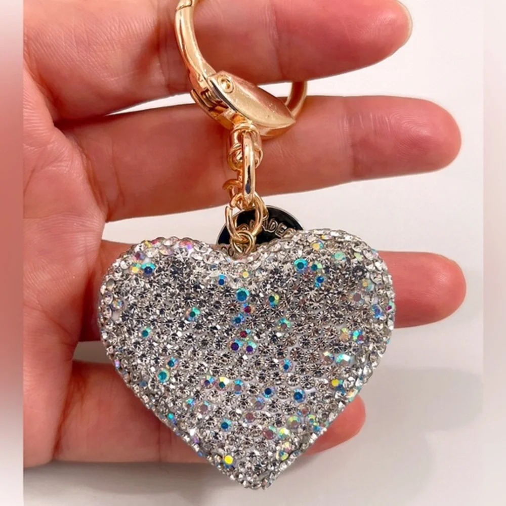Bling bling heart key chain bag charm‎